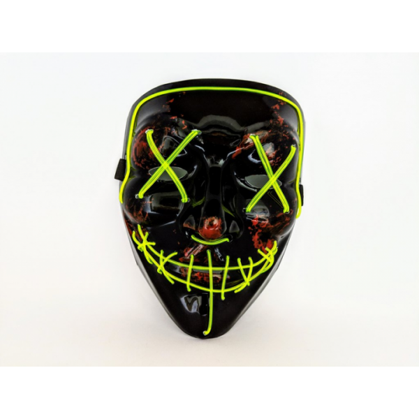 

Неоновая маска Purge Mask Судная ночь Желтая