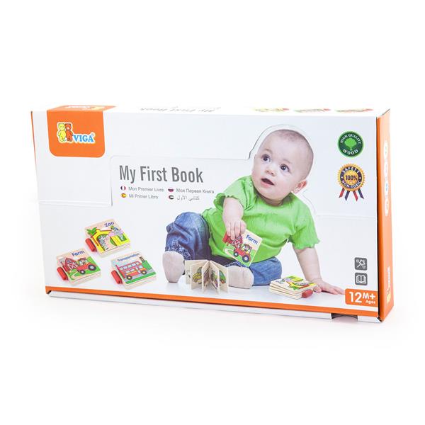

Дерев'яна книжка Viga Toys Перші англійські слова (5038621)
