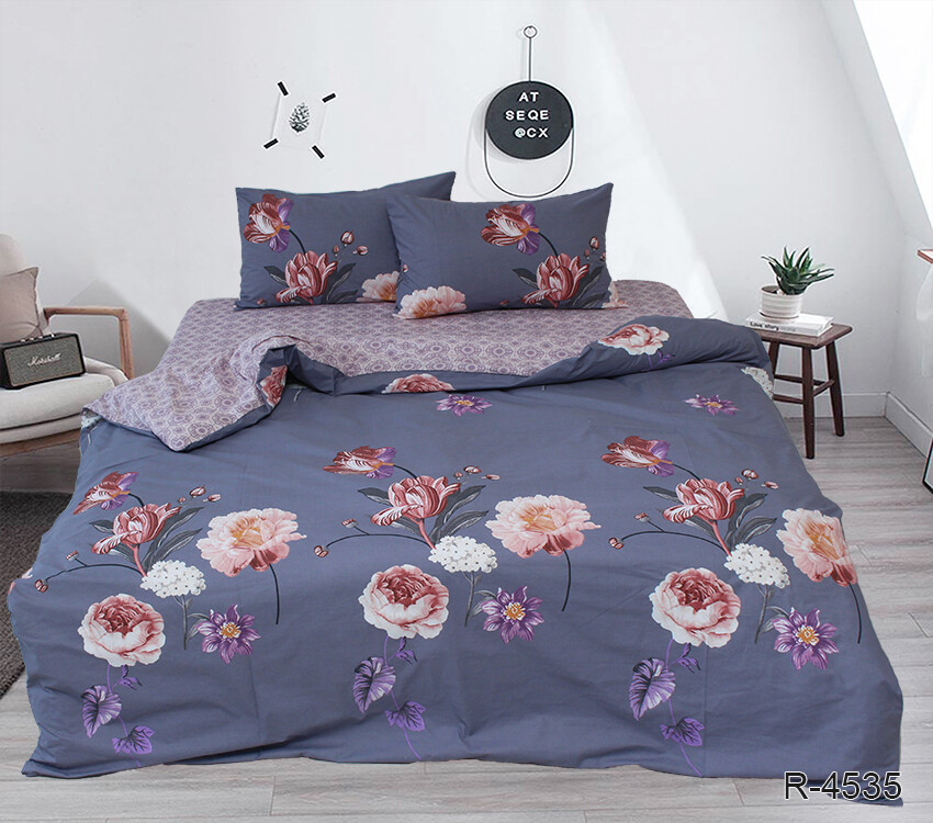 

Комплект постельного белья Ранфорс ПОЛЕ R4535 двуспальный 180*215, наволочки 50*70