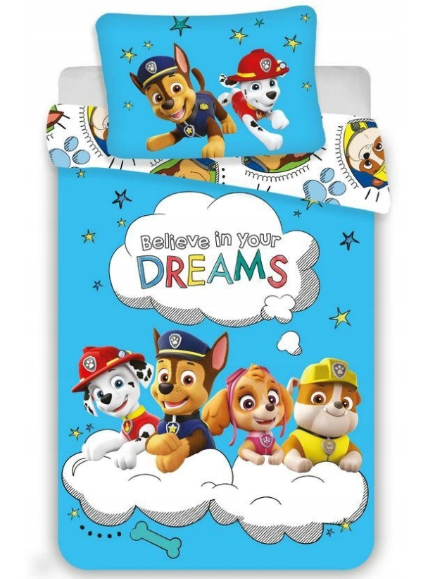 

Детское постельное белье Щенячий патруль Dreams (наволочка+пододеяльник), хлопок, двухстороннее, по лицензии Psi Patrol 100 x 135 см