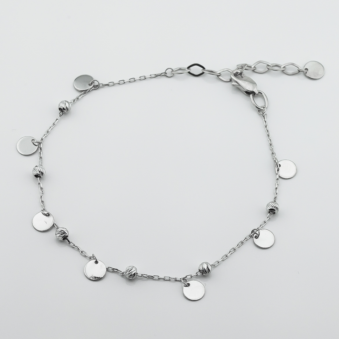 

Серебряный браслет Монетки b15950 Диамант, 19 размер