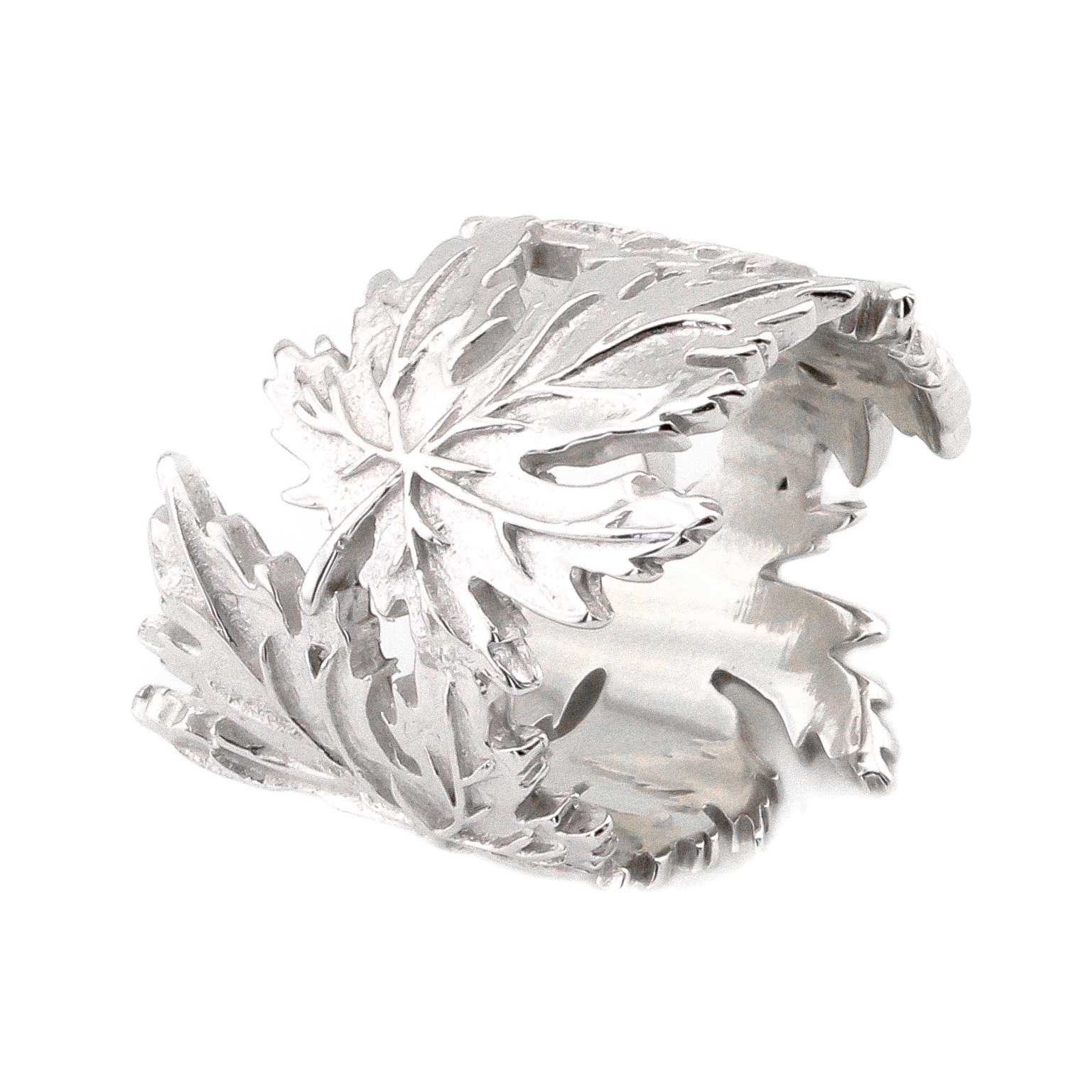 

Серебряное кольцо "Листья" K11743-1 Диамант, 17,5 размер