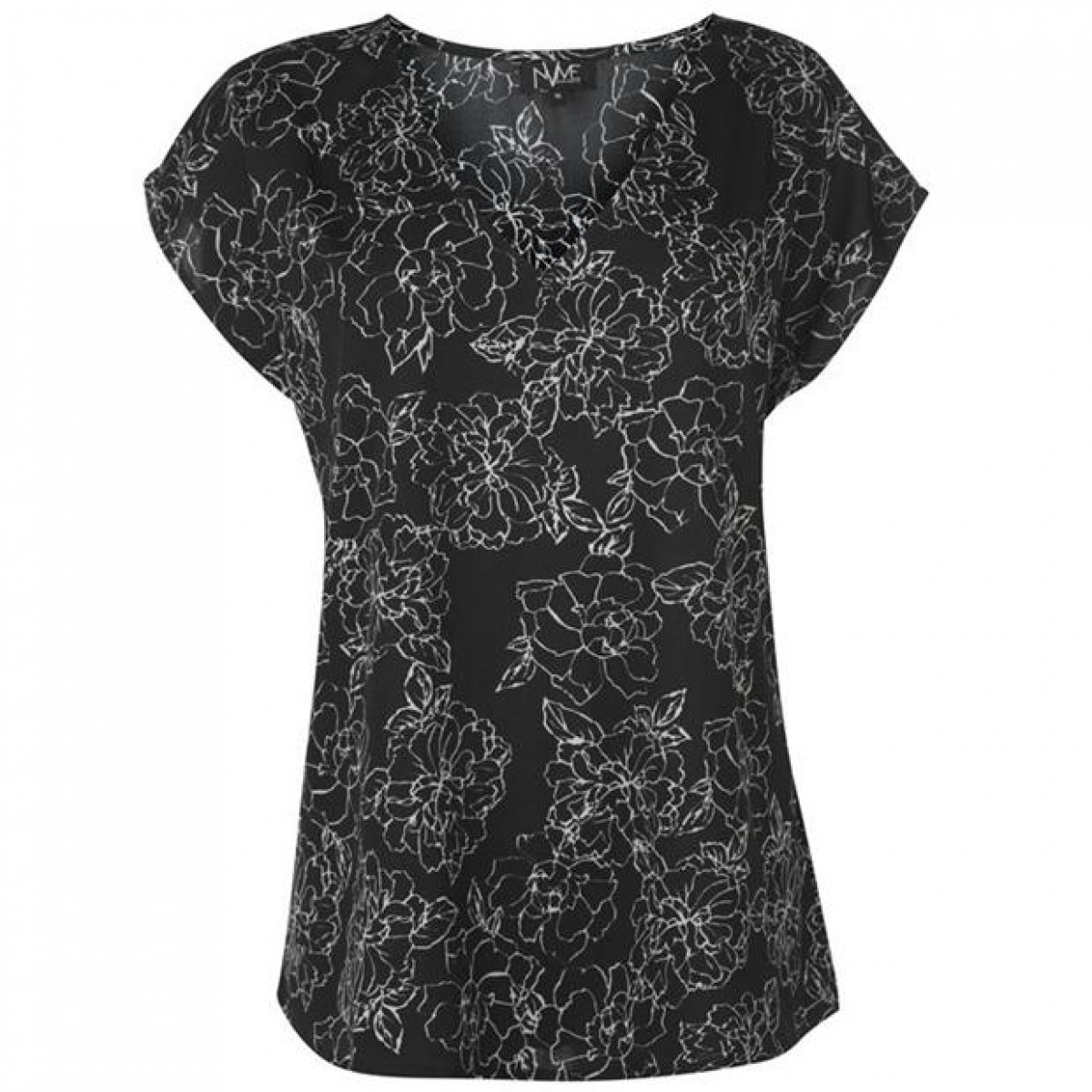 

Футболка NVME Renee V Neck Black White,  (58, Футболка NVME Renee V Neck Black White, 5XL (58)