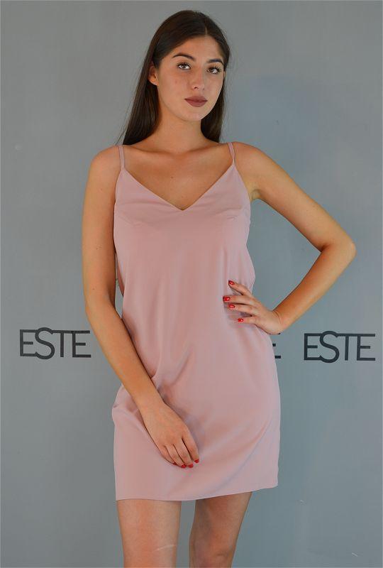 

Пеньюар женский короткий Este однотонный софт / пудра 1202, Пеньюар женский короткий Este однотонный софт 46/48 пудра 1202