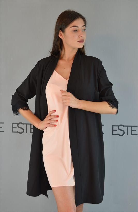 

Комплект женский халат и пеньюар Este софт / черный с персиковым1206-1202, Комплект женский халат и пеньюар Este софт 42/44 черный с персиковым1206-1202