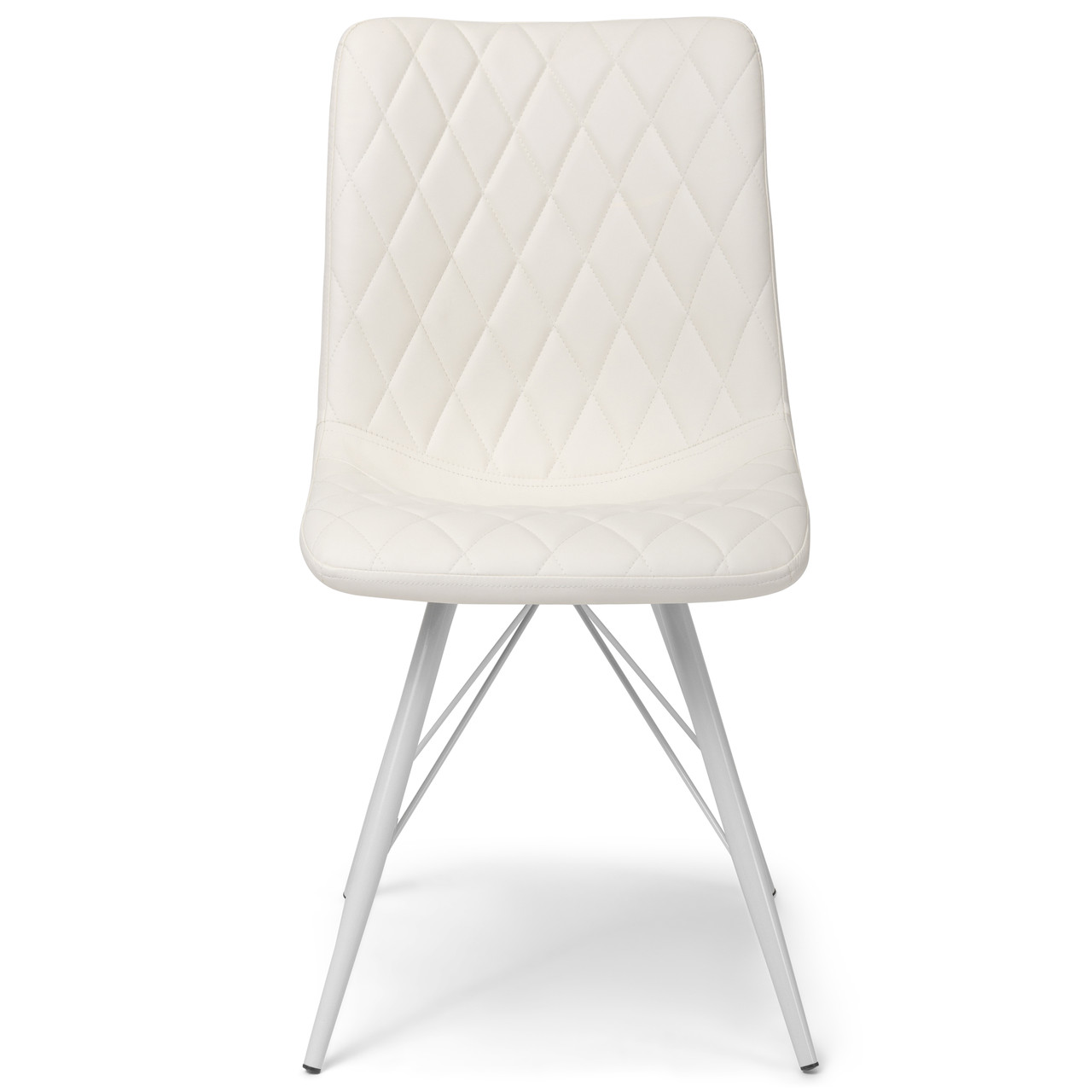 

Стул обеденный белый с бархатной оббивкой Carveli Amelia Snow