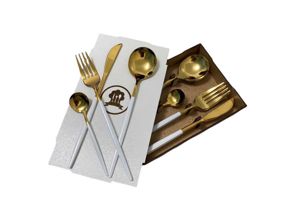 

Набор столовых приборов Kitchen белый на 4 персоны