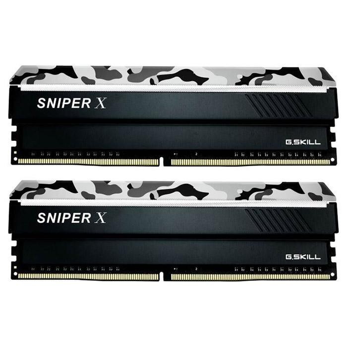 

Модуль пам'яті DDR4 16G KIT(2x8G) 3200MHz G.SKILL SniperX 1.35V CL16 Urban Camo (box) F4-3200C16D-16GSXWB