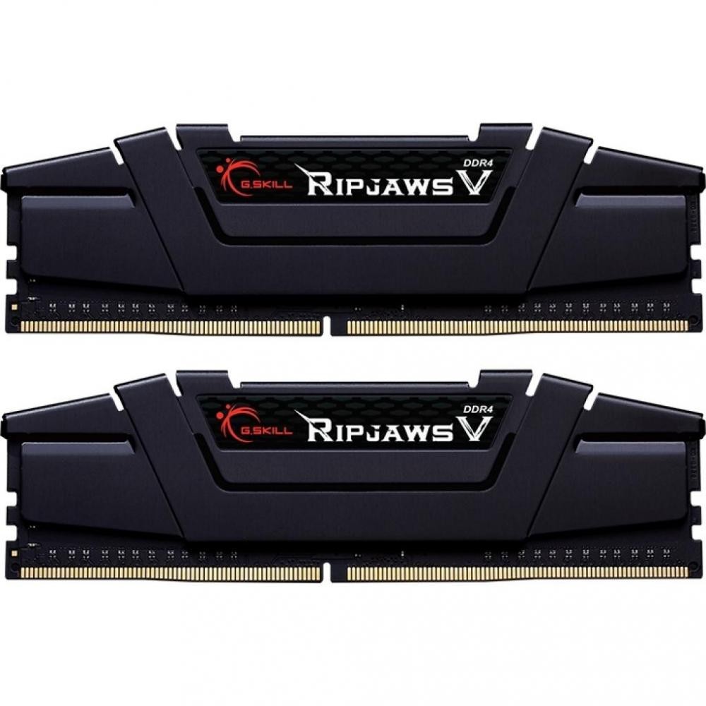 

Модуль пам'яті DDR4 32G KIT(2x16G) 3600MHz G.SKILL RipjawsV Black 1.35V CL18 (box) F4-3600C18D-32GVK