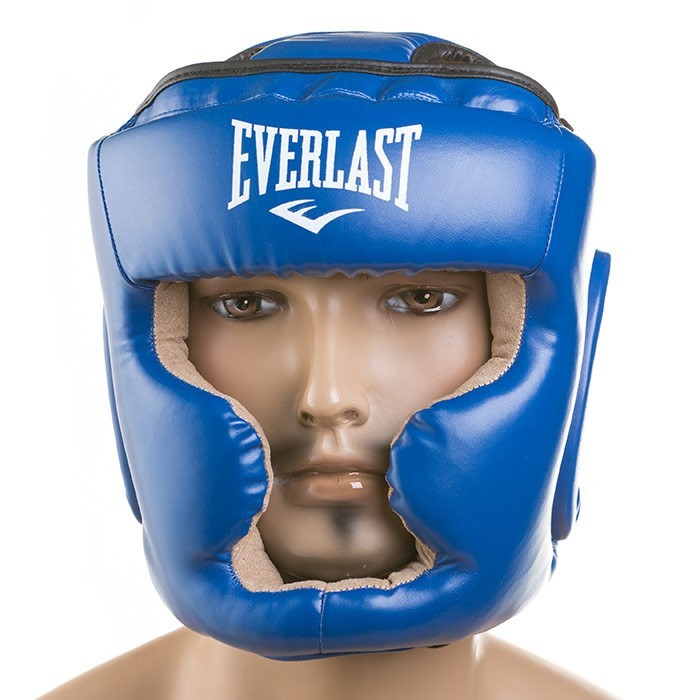 

Шлем боксерский кожаный синий Everlast, размер M
