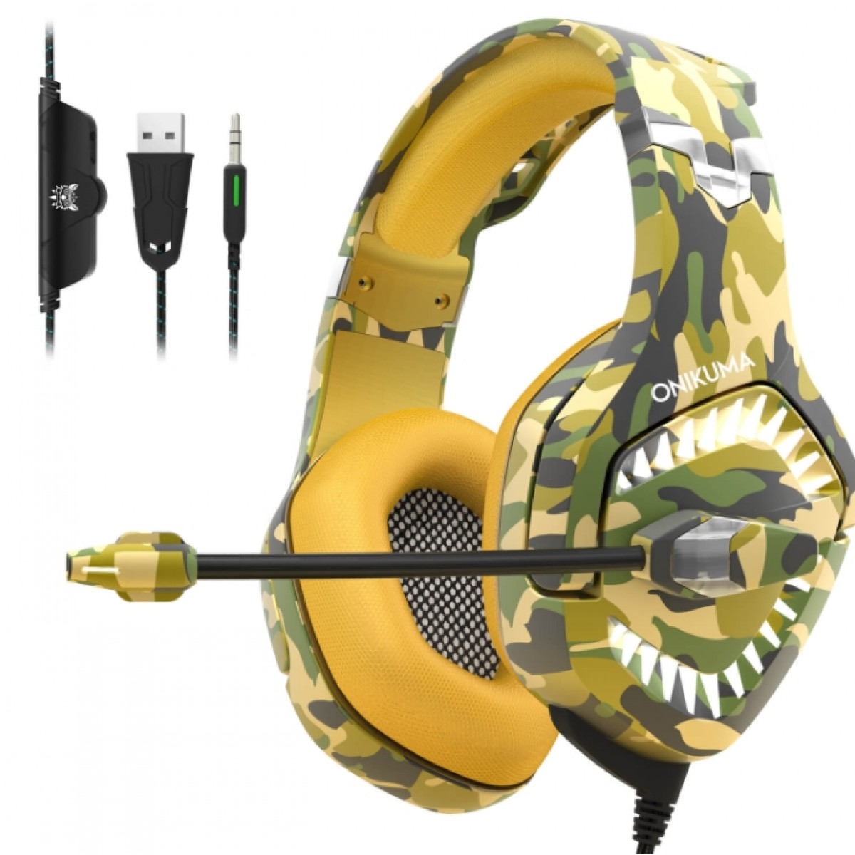 

Наушники игровые ONIKUMA K1-B without LED camouflage yellow
