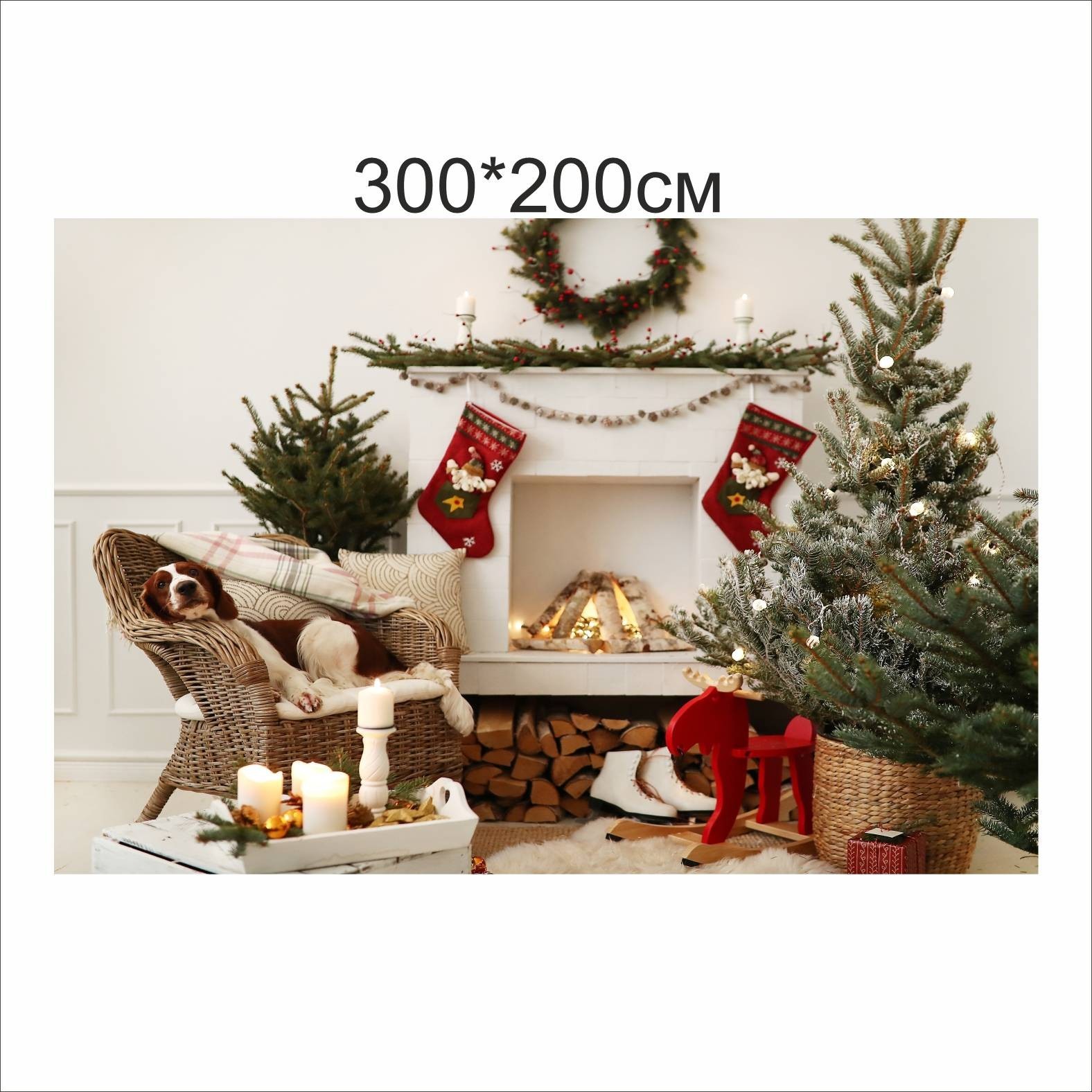 

Фотозона Vivay Новорічний декор 300x200 см (8093)