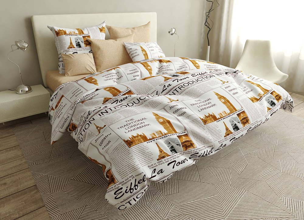 

Простынь MirSon Бязь Premium 17-0409 Tradition London 150x220 см