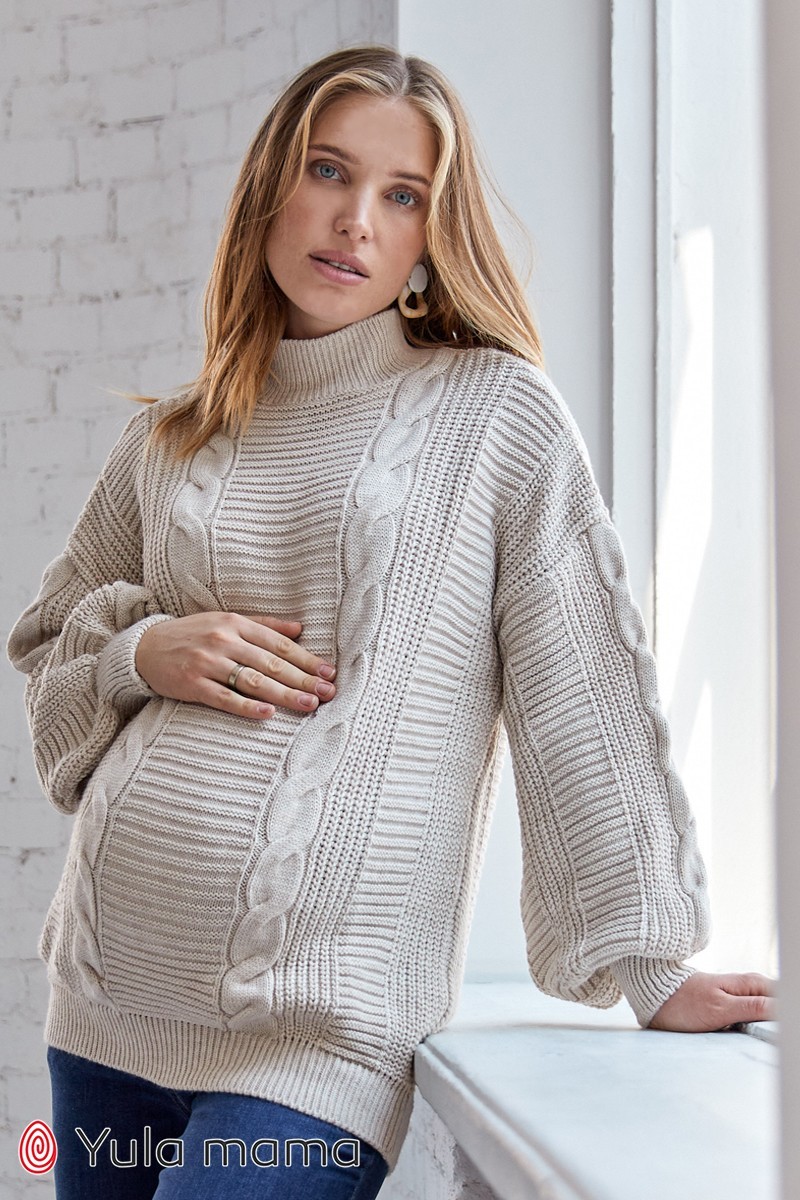 

Стильная туника для беременных Юла Мама Flora One size Овсянка (SW-41.153)
