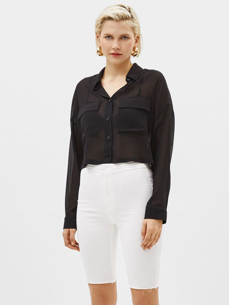 

Блузка Bershka 0932/962/800  Черная, Блузка Bershka 0932/962/800 L Черная