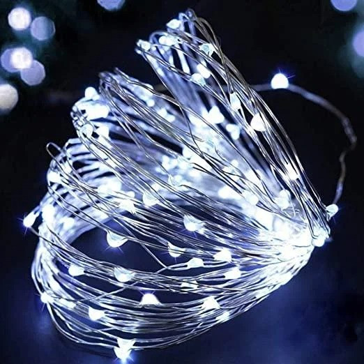 

Гирлянда нить капля росы LTL 20 м 200 LED батарейки + USB 3 режима холодный белый