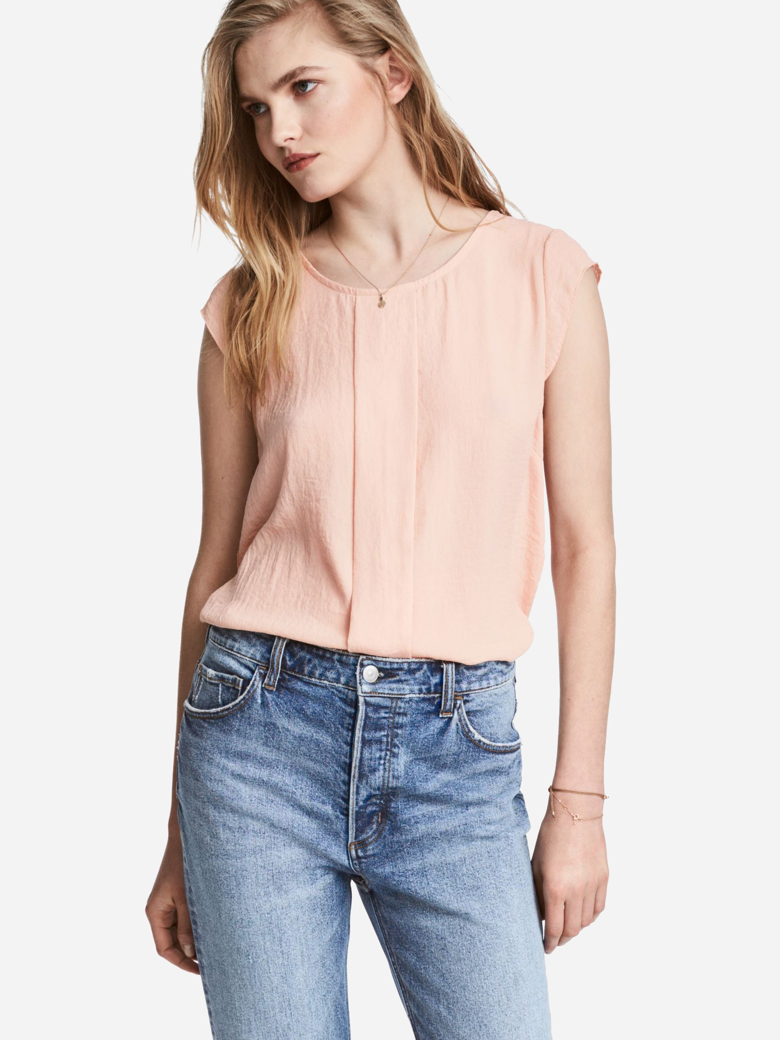 

Блузка H&M 0477850-5 S Персиковая (СА2000001581940)