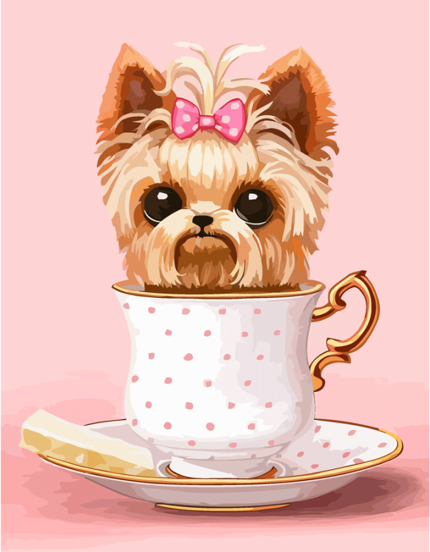 

Картина по номерам в коробке Rosa Start Cute Dog in a Cup 35х45 см (4823098526452)