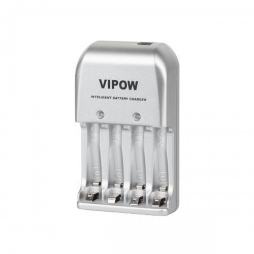 

Зарядний пристрій на 4 акумулятора VIPOW 1 142 4xAA/AAA (3в1 мережу, авто, USB)