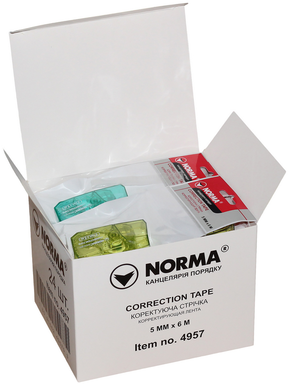 

Набор корректоров ленточных Norma 5 мм x 6 м 24 шт (4957/18591662495703)