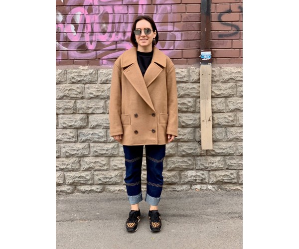 

Пальто Uniqlo объемное шерстяное  бежевое 4354, Пальто Uniqlo объемное шерстяное XXS бежевое 4354