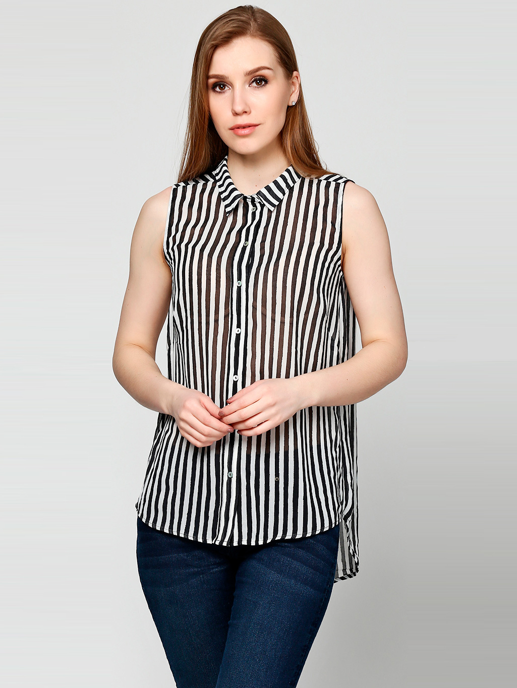 

Блузка H&M 12-3895354  Черно-белая, Блузка H&M 12-3895354 42 Черно-белая
