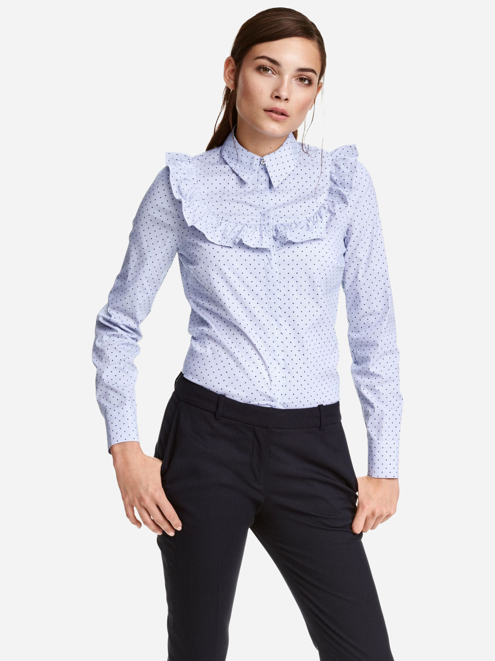 

Блузка H&M 12-4380204  Голубая, Блузка H&M 12-4380204 38 Голубая