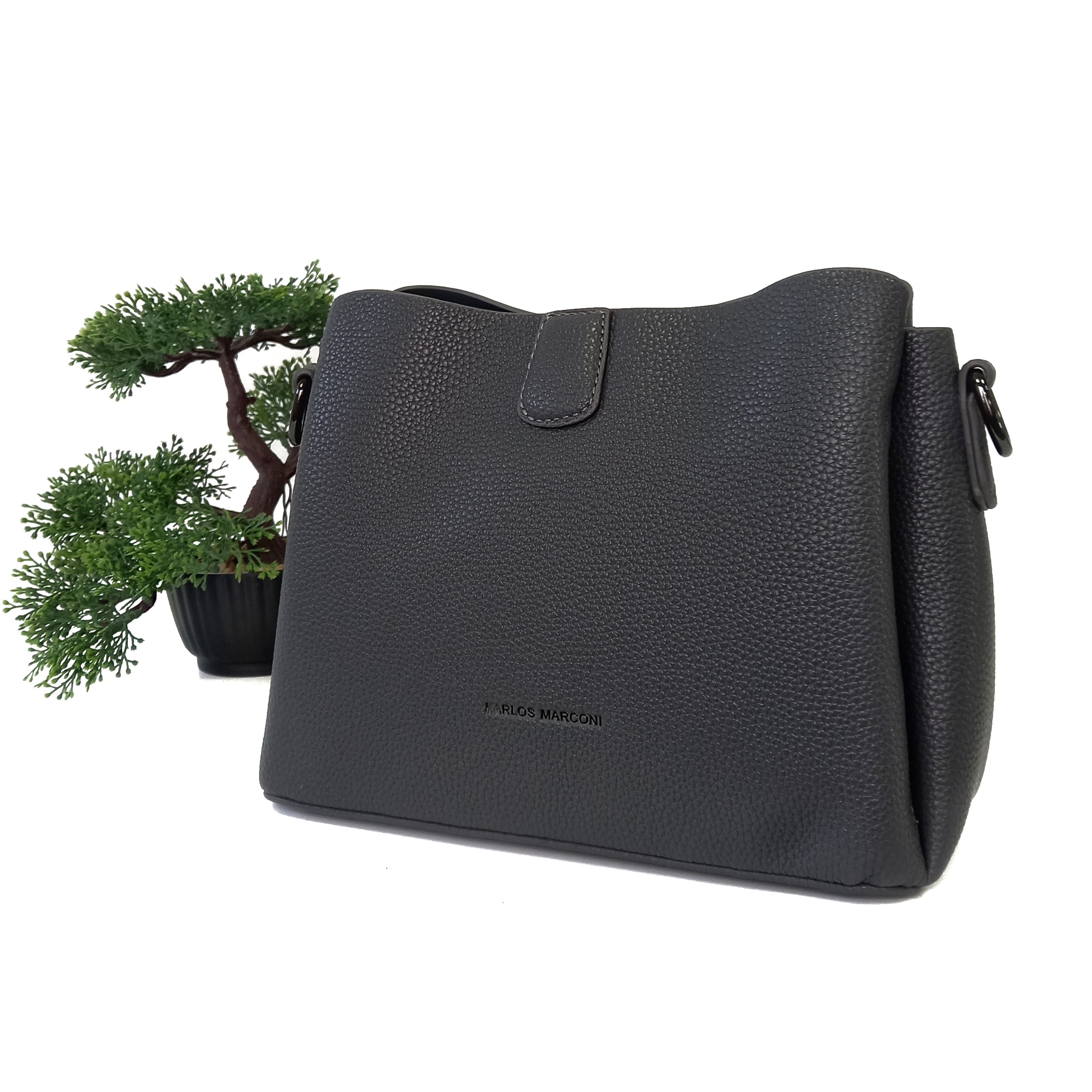 

Сумка деловая с ручками искусственная кожа EteralSmile серая HB687 gray