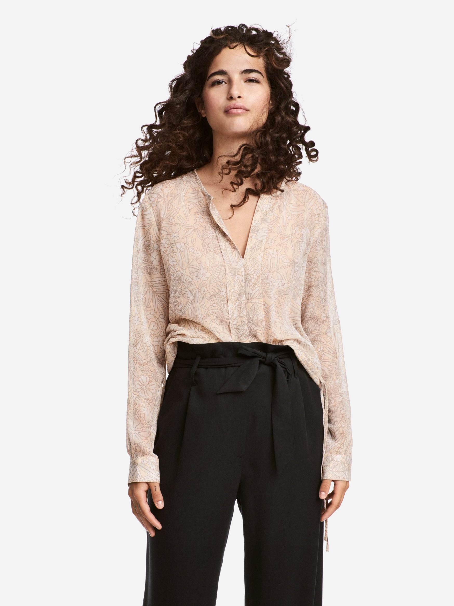 

Блузка H&M 3hm06110098  Бежевая, Блузка H&M 3hm06110098 34 Бежевая