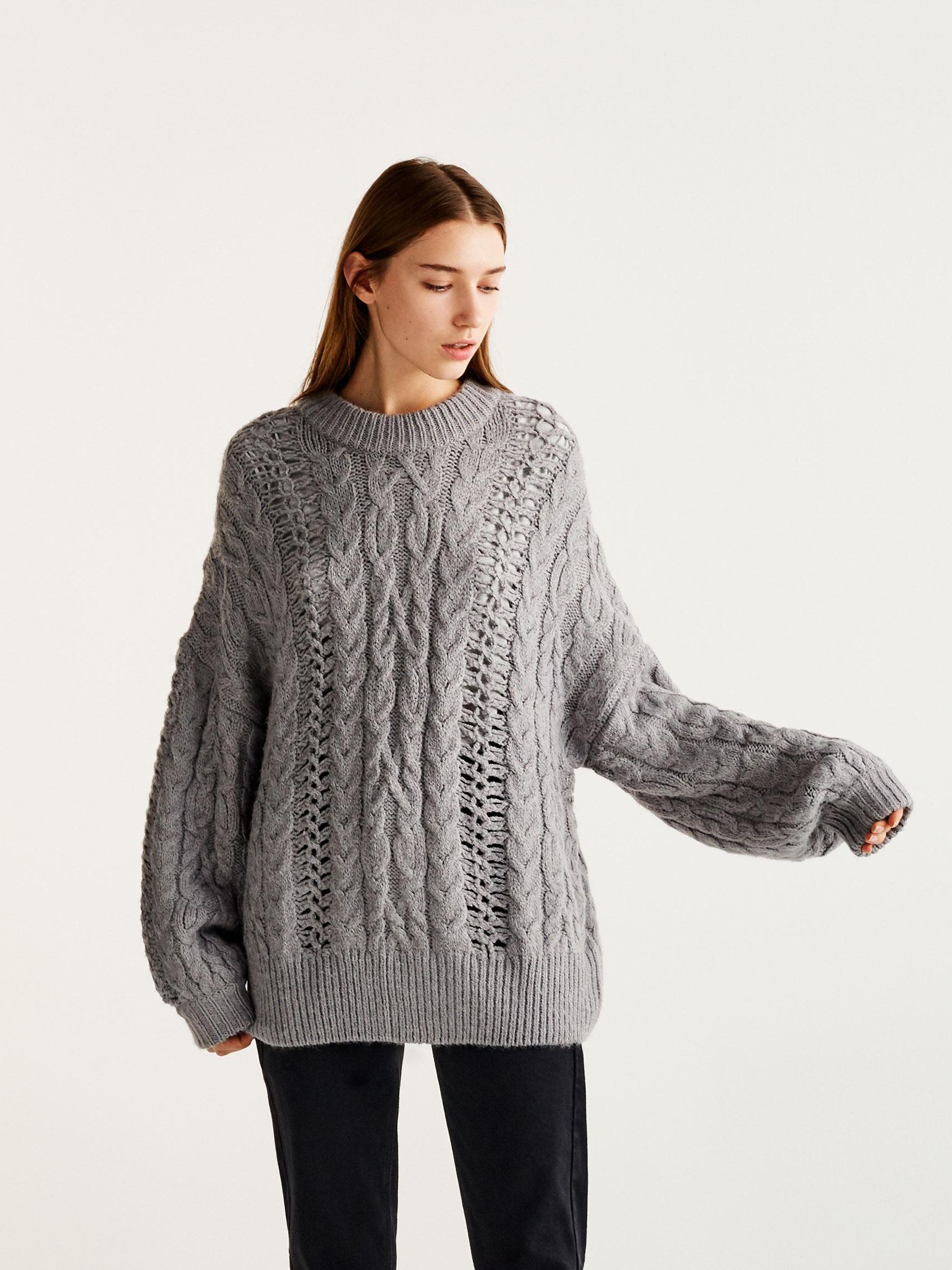 

Джемпер Pull & Bear XAZ148935VTRQ  Серый, Джемпер Pull & Bear XAZ148935VTRQ L Серый