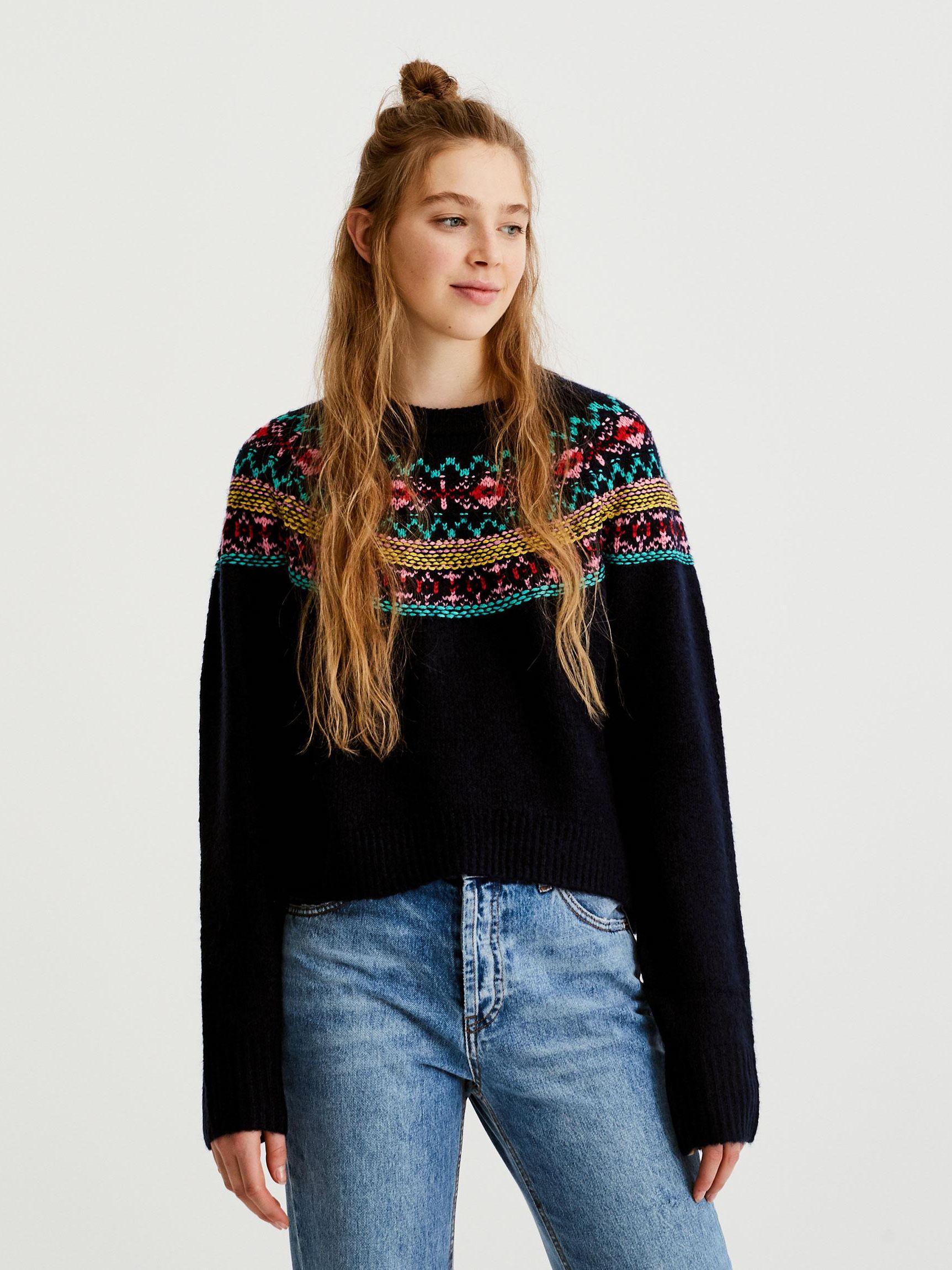 

Джемпер Pull & Bear XAZ224913HKNI  Темно-синий, Джемпер Pull & Bear XAZ224913HKNI M Темно-синий