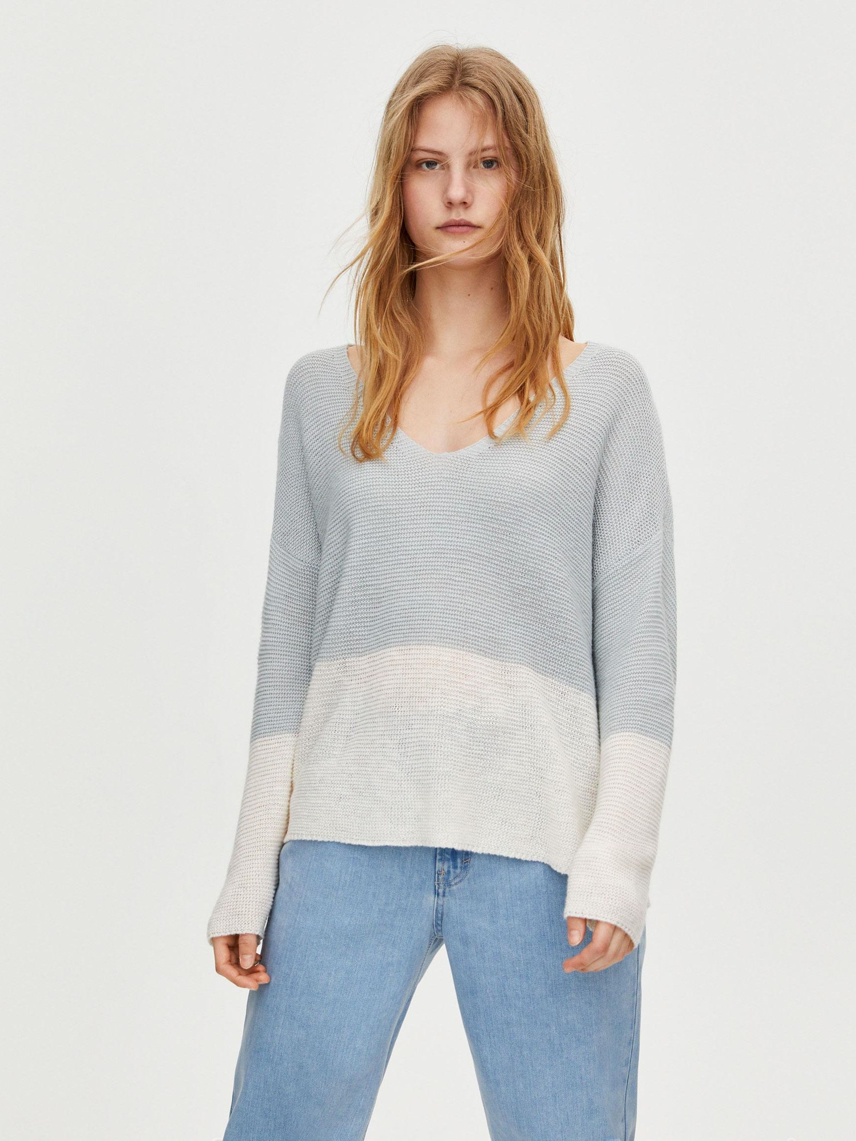 

Пуловер Pull & Bear XAZ239815BFQH  Белый с голубым, Пуловер Pull & Bear XAZ239815BFQH S Белый с голубым