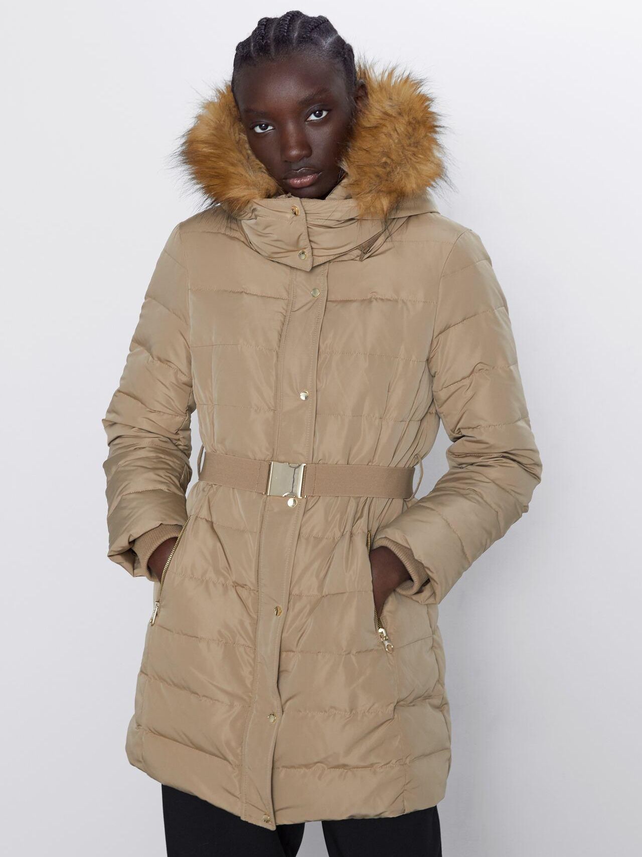 

Куртка Zara XAZ244224SJSE  Бежевая, Куртка Zara XAZ244224SJSE 2XL Бежевая