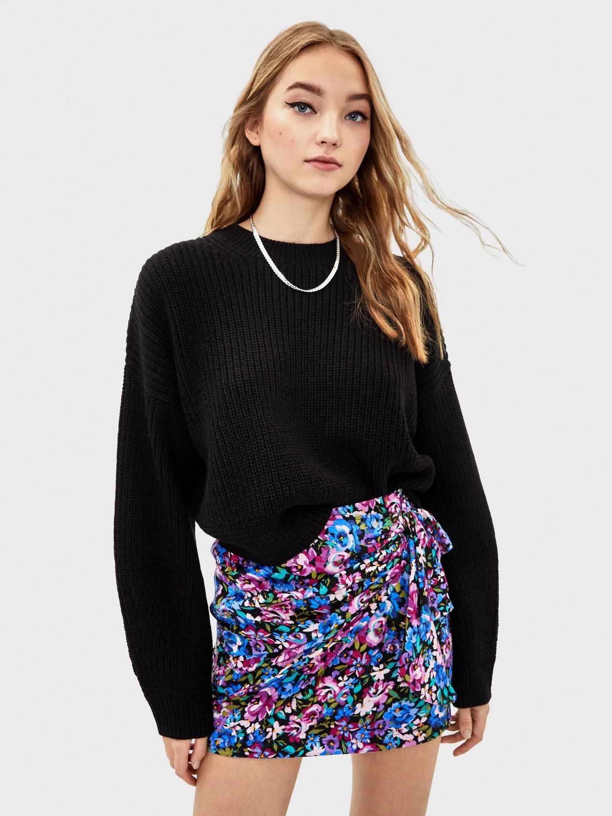 

Джемпер Bershka XAZ266480PMBP  Черный, Джемпер Bershka XAZ266480PMBP XS Черный