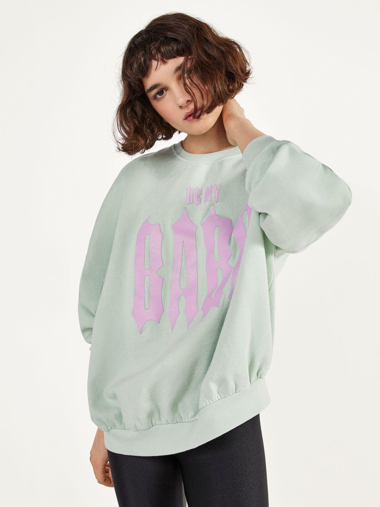 

Свитшот Bershka XAZ266492NMDW  Мятный, Свитшот Bershka XAZ266492NMDW S Мятный
