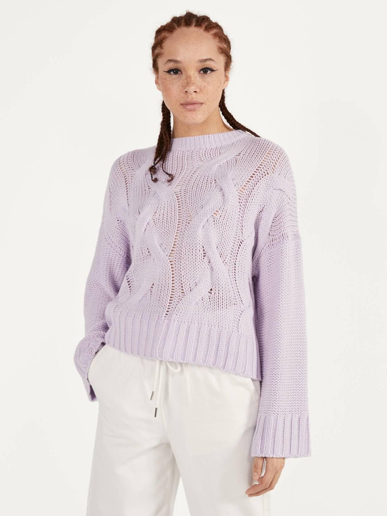 

Джемпер Bershka XAZ266521WULE  Сиреневый, Джемпер Bershka XAZ266521WULE M Сиреневый