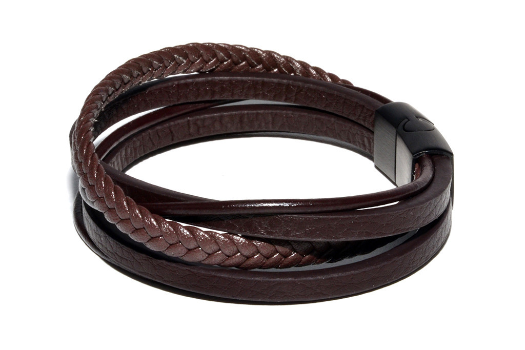 

Браслет Мужской Кожаный MS Bracelet Brown Leather Apache 522msb Коричневый 21 размер