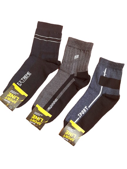 

Носки мужские SPORT LINE набор 3 пары размер 25-27 цвет серый синий черный