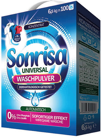 

Порошок для стирки Sonrisa Universal 6.5 кг