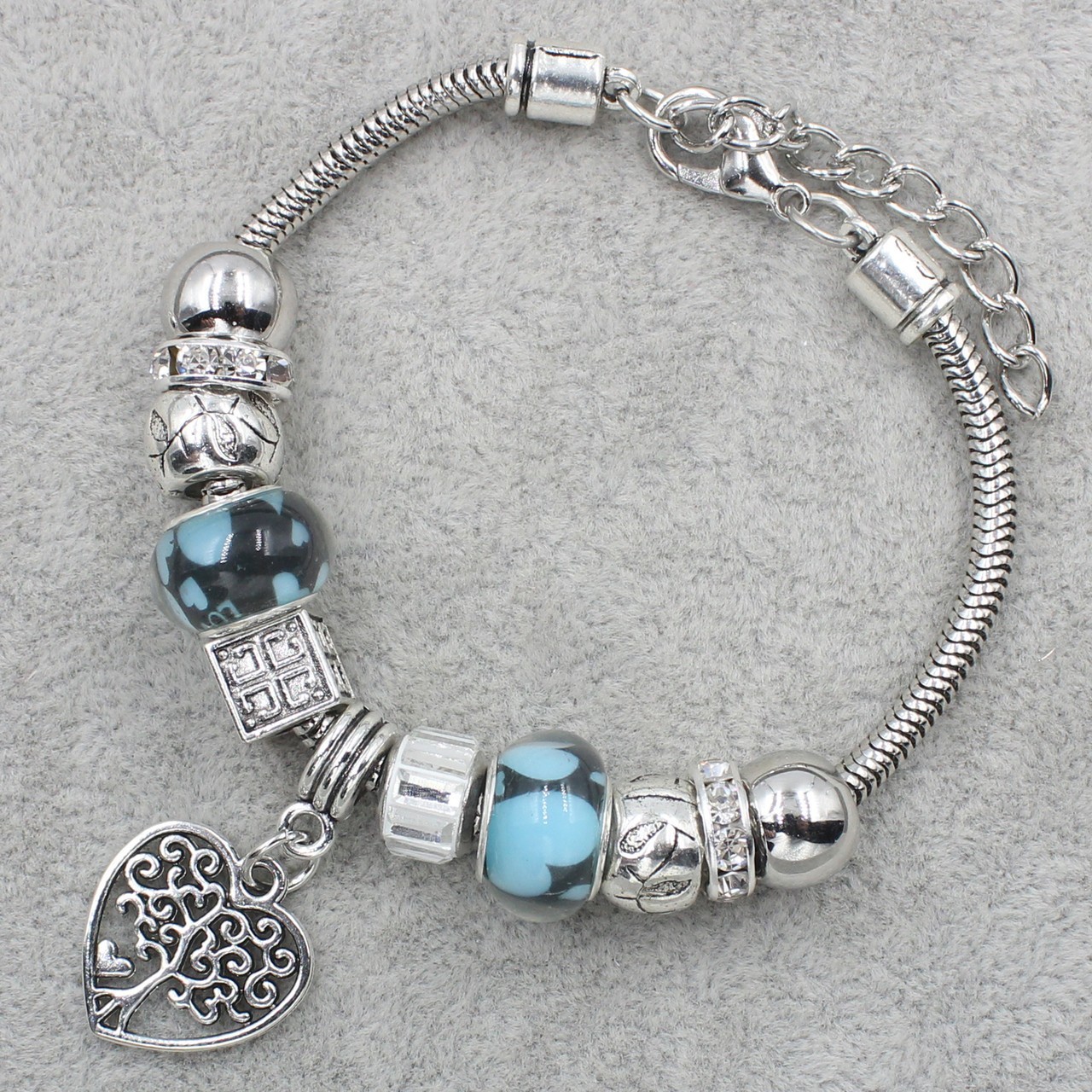 

Браслет в стиле Pandora. 9 бусин. So cute 000068