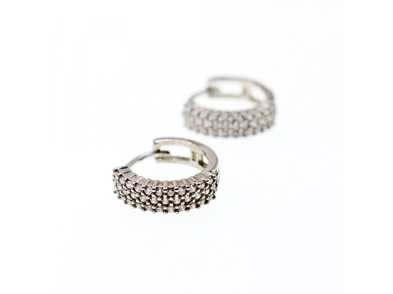 

Серебряные серьги с белыми сапфирами Натуральный Sky Jewelry 003521