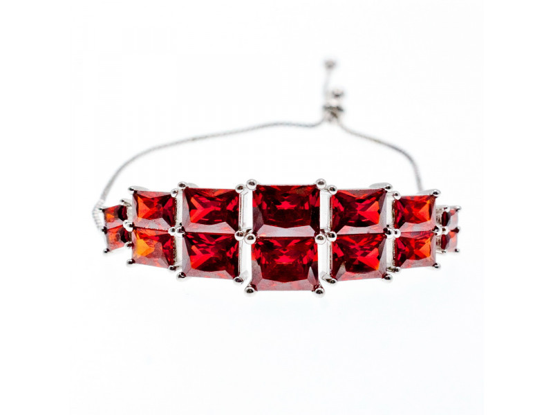

Браслет с фианитами застежка скользящий узел Sky Jewelry 003448