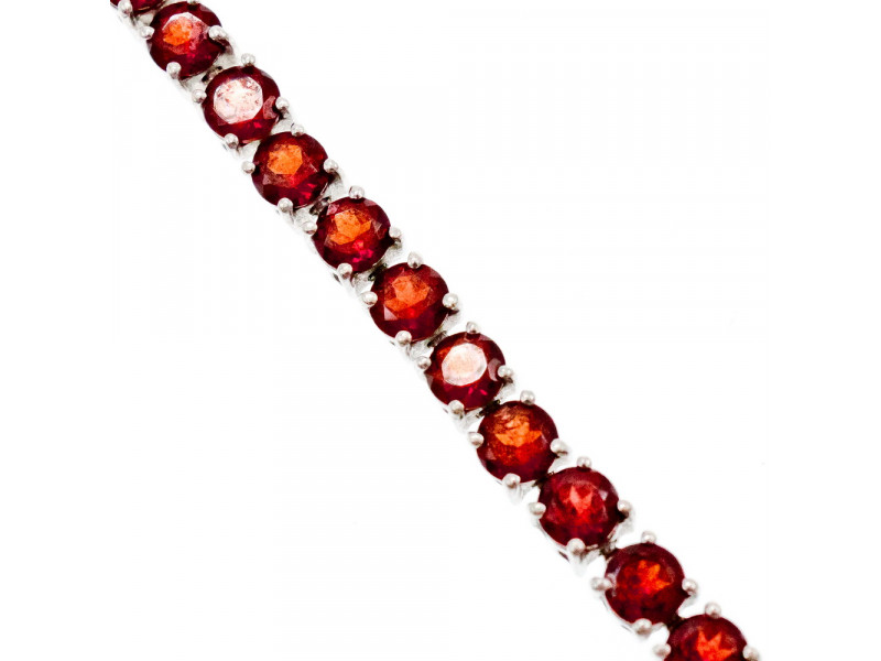 

Серебряный браслет с гранатом Очарование Натуральный Sky Jewelry 003411