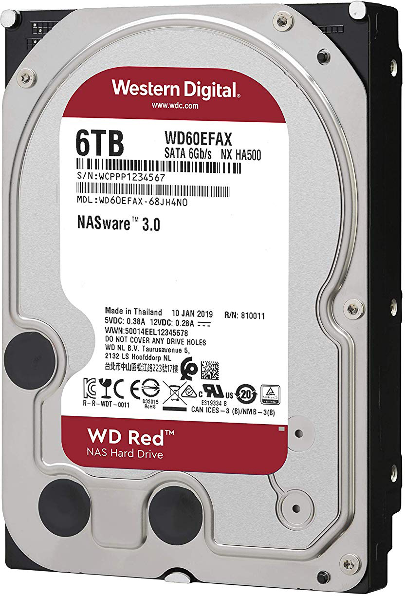 

Жесткий диск Western Digital Red 6TB (WD60EFAX)