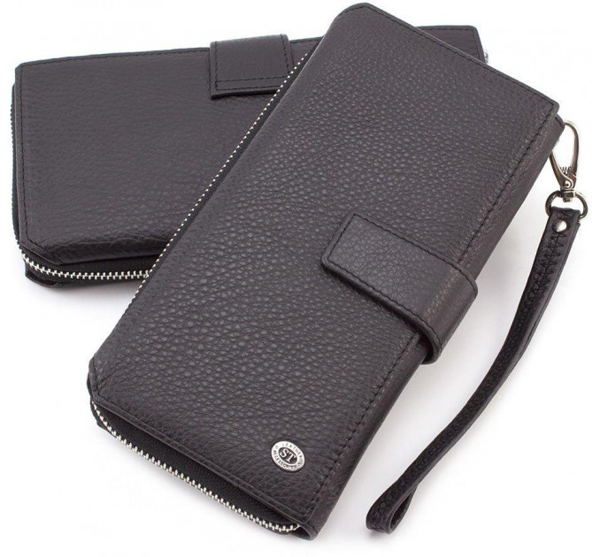 

Мужской кожаный кошелек ST Leather 98327 Черный