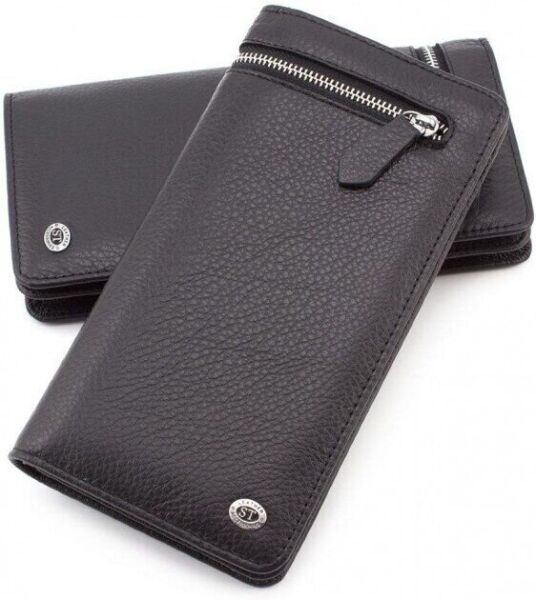

Мужской кожаный кошелек ST Leather 98436 Черный