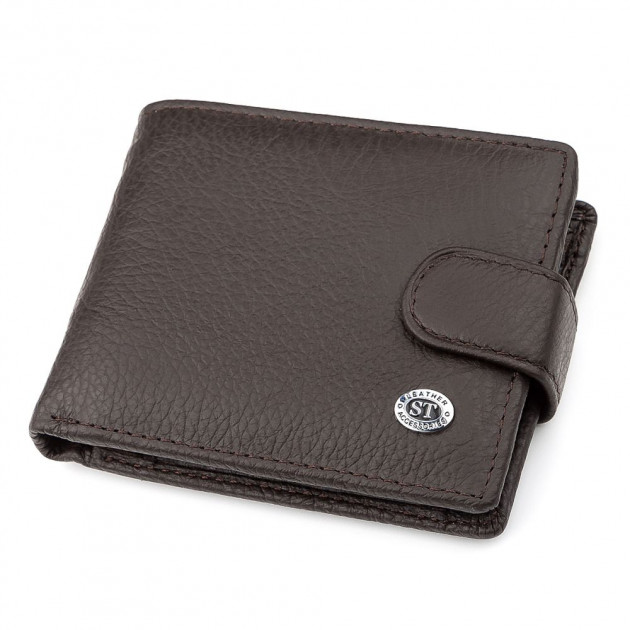

Мужской кошелек из натуралной кожи ST Leather 98319 Коричневый