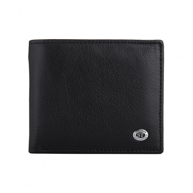 

Мужской кожаный кошелек ST Leather (ST-3) 98442 Черный
