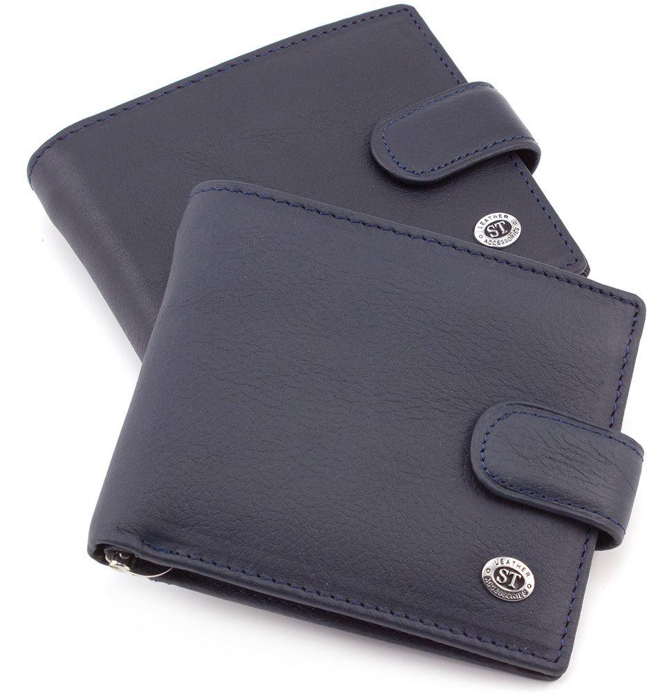 

Мужской кожаный кошелек ST Leather (ST113-1) 98317 Синий