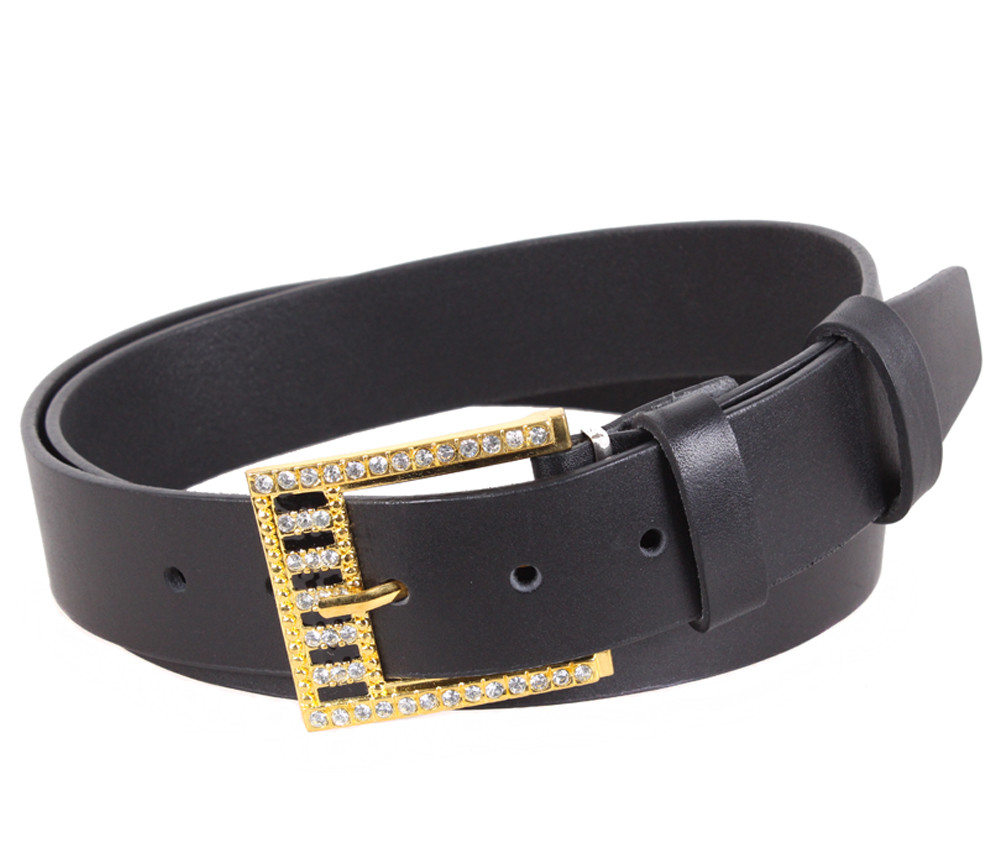 

Женский классический кожаный ремень D-Belts S1125 черный (130 см х 4 см)